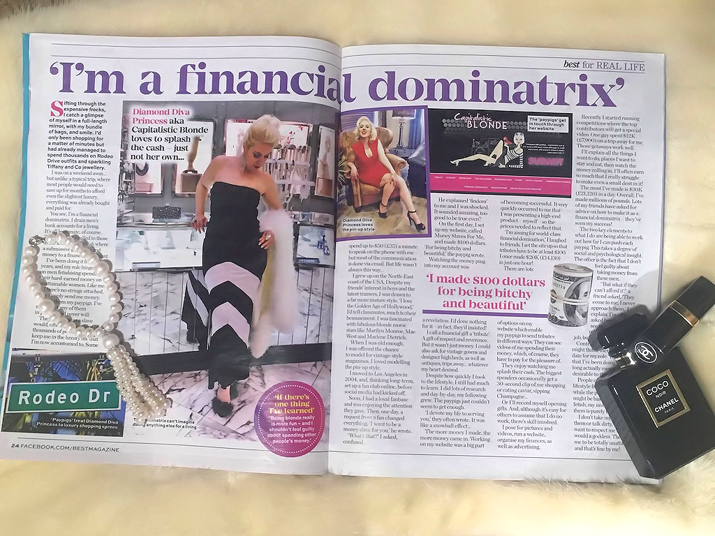 Financial Goddess Diamond Diva Princess in Best Magazine