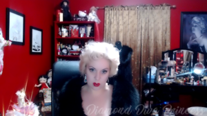 Diamond Diva Princess in Black Fox Fur
